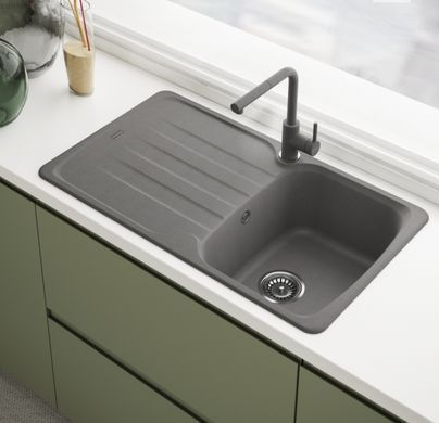Змішувач для кухні Franke Lina L Shape Pull Out сірий камінь 115.0728.486