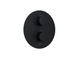 Душовий гарнітур прихованого монтажу Corsan LUGO BLACK + BOX чорний з термостатом Z03TBL