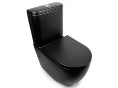 Унітаз-компакт NEWARC Modern Rimless 3822B-M з сидінням Soft Close дюропласт + бачок чорний матовий
