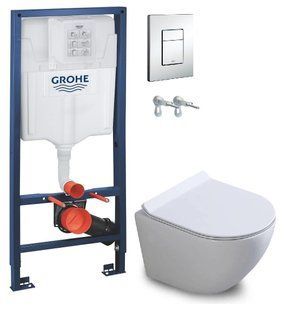 Інсталяція Grohe Rapid SL 38772001 3 в 1 + Унітаз підвісний Dusel Levita DWHT10201130R з сидінням Soft Close