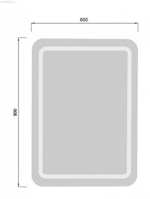 Дзеркало Мойдодир Tina 60x80 00-0009227 зі Led підсвічуванням