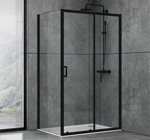 Душевая кабина Dusel EF-185B+EF181B Black Matt 1200x800x1900