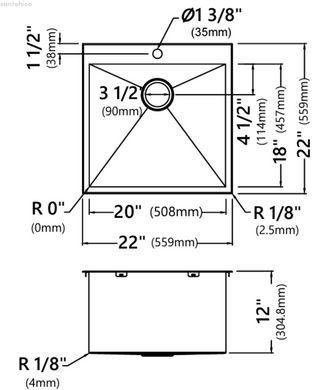 Кухонная мойка Kraus Standart PRO нержавеющая сталь KHT301-22L