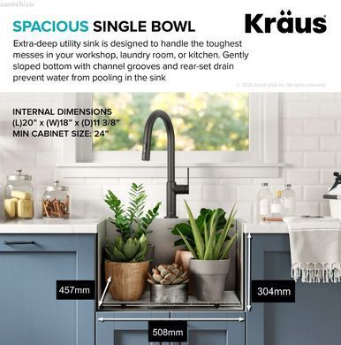 Кухонная мойка Kraus Standart PRO нержавеющая сталь KHT301-22L