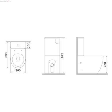 Унитаз напольный Am.Pm Like Aquaspin CLA8600SC с бачком и сиденьям Soft Close