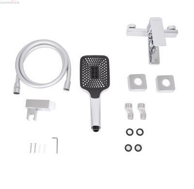 Змішувач для ванни Qtap Capricorn хром QTCAP3060102C48222 з душовим гарнітуром