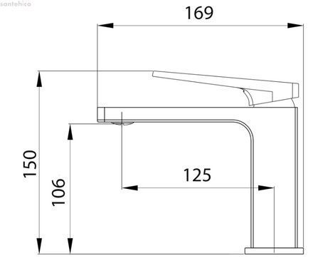 Змішувач для раковини Qtap Loop хром QTGEM2701CRM45699