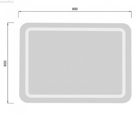 Дзеркало Мойдодир Tina 60x80 00-0009227 зі Led підсвічуванням