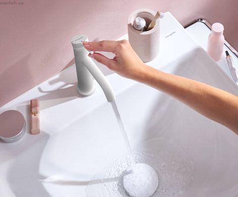 Змішувач для раковини Hansgrohe Tecturis S 110 CoolStart білий матовий 73312700