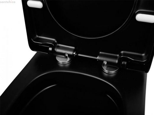 Унитаз-компакт NEWARC Modern Rimless 3822B-M с сиденьем Soft Close дюропласт + бачок черный матовый