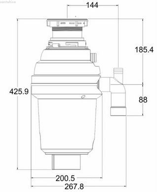 Подрібнювач харчових відходів GRANADO Algar 1000 Silence+ GC0101-1000