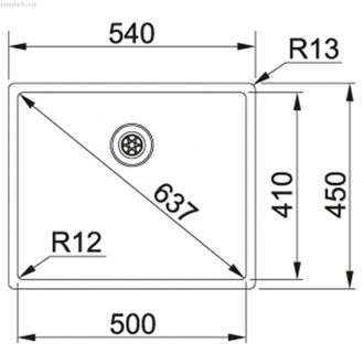 Кухонная мойка Franke Box BXX 210/110-50 (127.0369.282) нержавеющая сталь - монтаж врезной, в уровень или под столешницу - полированная