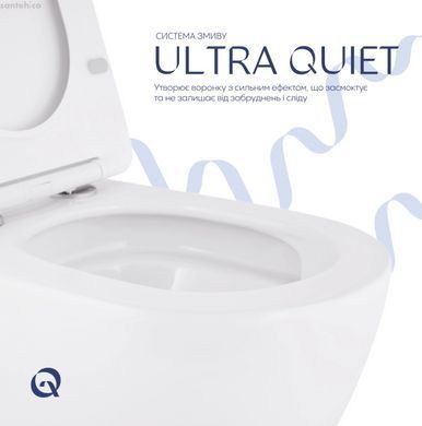Унитаз подвесной Qtap Robin Ultra Quiet QT13332381АSW с сидениям Soft Close