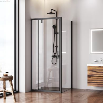 Душевой угол Am.Pm Gem Sqare Pivot 90x90 (Профиль &ndash; черный, стекло &ndash; прозрачное) W90UG-404-9090-BT