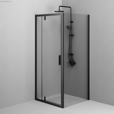 Душевой угол Am.Pm Gem Sqare Pivot 90x90 (Профиль &ndash; черный, стекло &ndash; прозрачное) W90UG-404-9090-BT
