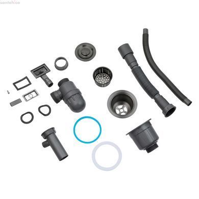 Кухонна мийка Kroner KRP Schwarze - 4545HM PVD (3.0/1.0 мм) CV033856