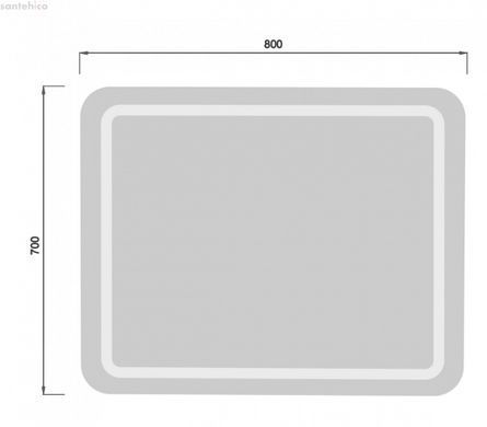 Дзеркало Мийдодир Tina 70х80 00-0009228 з Led підсвічуванням