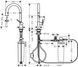 Змішувач для кухні Hansgrohe Aqittura M91 FilterSystem 210 сатин 76803800 під фільтровану воду