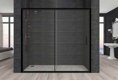 Душевые двери Veronis Carmen 110 см (Профиль - черный, стекло - прозрачное) VE-CARMEN110BLACK