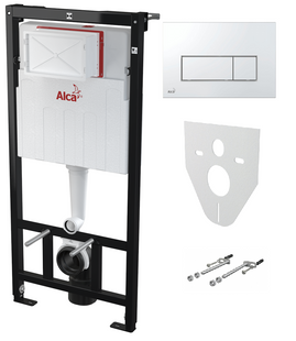 Инсталляция для унитаза Alcaplast AM101/1120 с хромированной клавишей M571