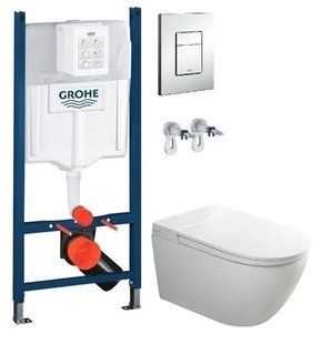 Інсталяція Grohe Rapid SL 38772001 3 в 1 + Унітаз підвісний Koer TB-0101 Smart KR6117 з функцією біде