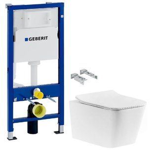 Інсталяція Geberit Duofix 458.103.00.1 + Унітаз підвісний Devit Linea 3040120 із сидінням Soft Close