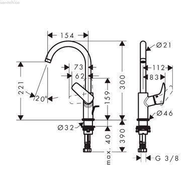 Смеситель для раковины Hansgrohe Logis черный матовый 71130670 с донным клапаном