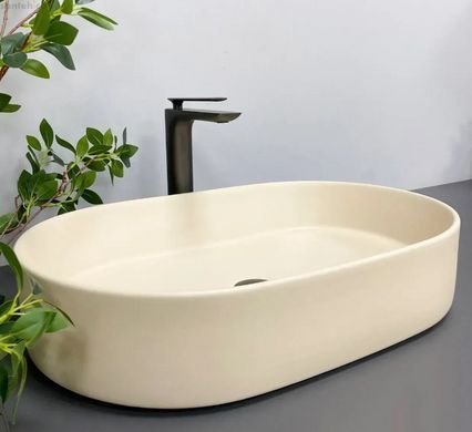 Раковина накладная VBI Verona 70 см бежевый матовый VBI-011306