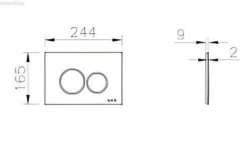 Панель смыва VitrA Origin Flush Plate черный матовый 88-740-2411