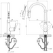 Змішувач для кухні Kroner Element 211569-3801 чорний матовий CV035985