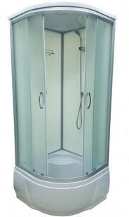 Душевой бокс Atlantis 100x100 (Профиль - сатин, стекло - матовое) AKL 100P ECO (XL)