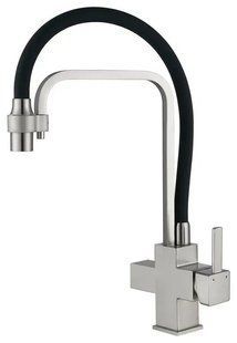 Змішувач для кухні Fabiano FKM 3111 Inox Black 02 нерж.-чорний 8231.403.0855 під фільтровану воду