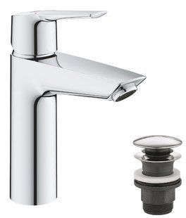 Змішувач для раковини Grohe QuickFix Start хром 24204002 з донним клапаном