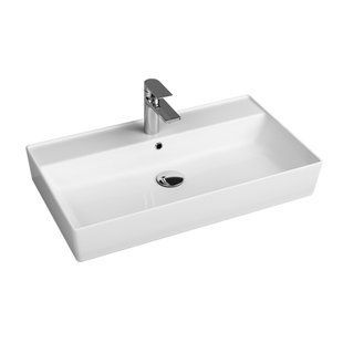 Умывальник подвесной Quarter Bath Cross Line 80x45, белый 70CL23080.00.1.3.01