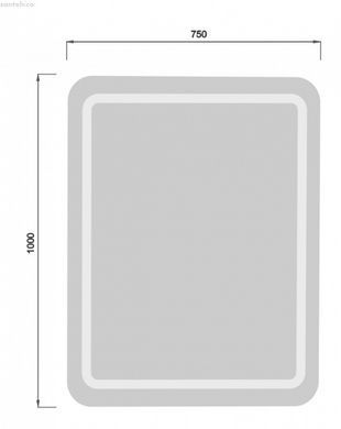 Дзеркало Мийдодир Tina 100х75 00-0009229 з Led підсвічуванням