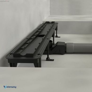 Душовий канал Waterway Stream 850 WSB900003N1 з решіткою Wave нерж/шліф