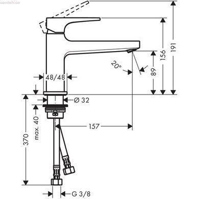 Hansgrohe Metropol (цвет - хром), с донным клпаном Push-Open 32502000