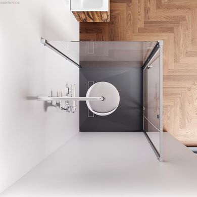 Душовий кут Am.Pm Gem Sqare Pivot 90x90 (Профіль - хром, скло - прозоре) W90UG-404-9090-MT