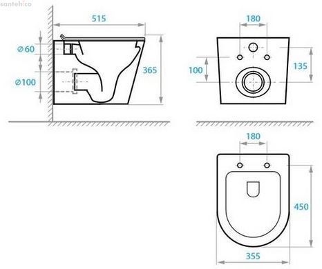 Інсталяція Grohe Solido 3 в 1 з чорною матовою клавішею 388112430 + підвісний унітаз Koller Pool Orion Tornado 3.0 OR-0515-RQ3 із сидінням Soft Close
