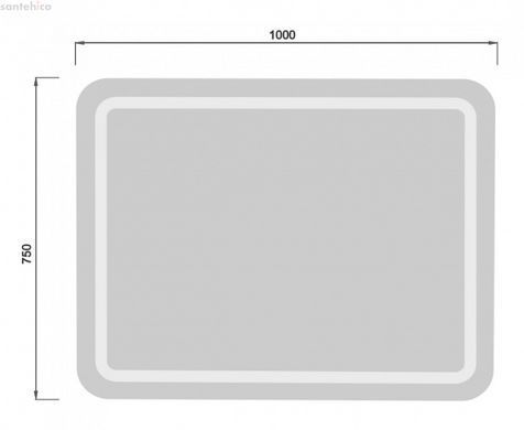 Дзеркало Мийдодир Tina 100х75 00-0009229 з Led підсвічуванням