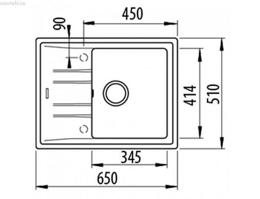 Кухонна мийка Teka STONE 45 S-TG 1B 1D сірий металік 115330042