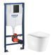 Інсталяція Grohe Solido 3 в 1 з чорною матовою клавішею 388112430 + підвісний унітаз Koller Pool Orion Tornado 3.0 OR-0515-RQ3 із сидінням Soft Close