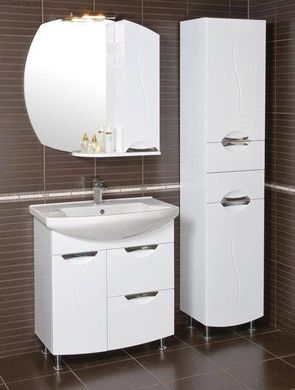 Дзеркало для ванної АкваРодос Глорія 75 см праве (з підсвічуванням)