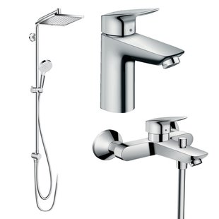 Набір змішувачів для ванни Hansgrohe EcoSmart Logis 100 / Crometta Reno (71104 + 7140 + 27289000), хром 20200002