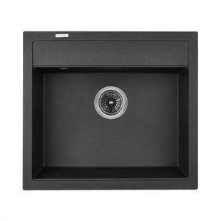 Мийка LERIDA black shine (560*510mm.) 401