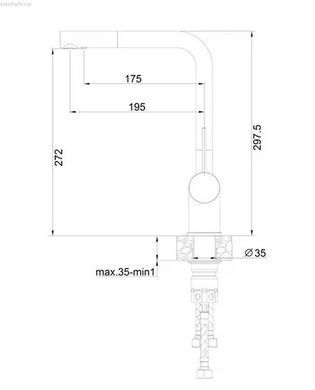 Змішувач для кухні Fabiano FKM 3112 SS Cream кремовий 8231.401.0093 під фільтровану воду