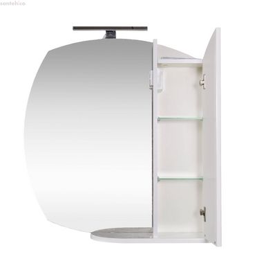 Дзеркало для ванної АкваРодос Глорія 75 см праве (з підсвічуванням)