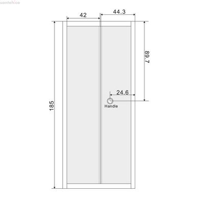 Душові двері Eger bifold 80x185 см 599-163-80