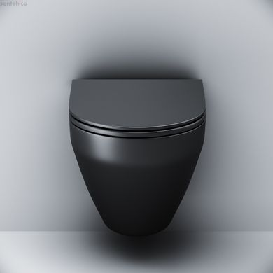 Унітаз підвісний Am.Pm Spirit V2.0 чорний матовий C701700MBSC з сидінням Soft Close