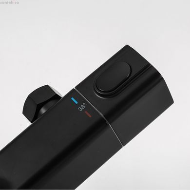 Душевая система с термостатом GAPPO G2491-6, излив - переключатель на лейку, черный